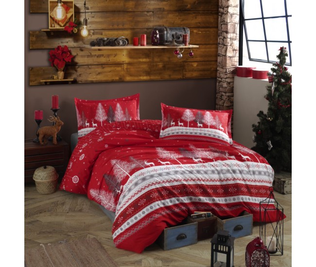 Lenjerie de pat ranforce clasy king size (nadal)
